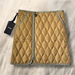 NWT Italian Luxury Pinko Quilted nylon Mini Skirt